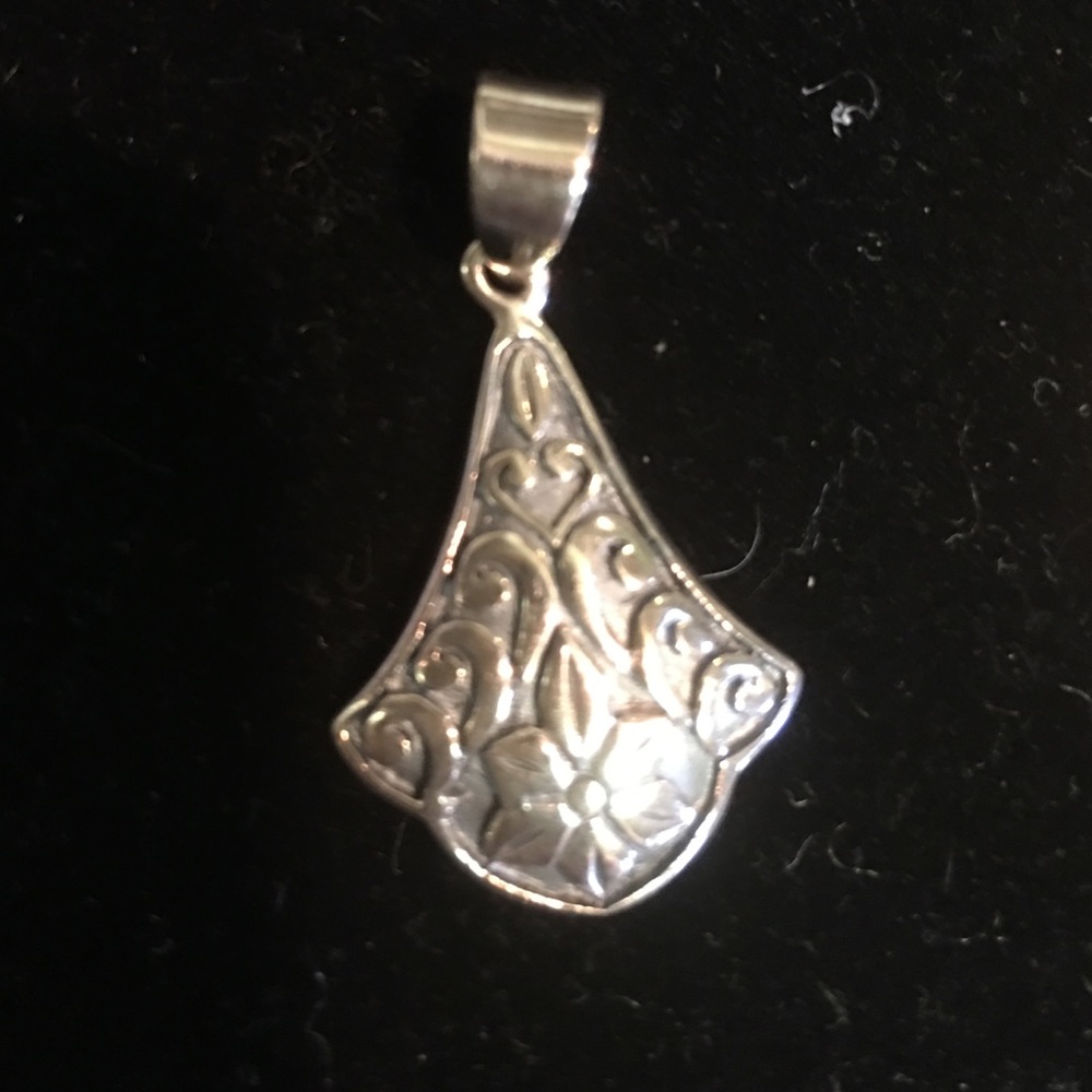 Vintage Solid Sterling Silver Pendant 925 - image 1